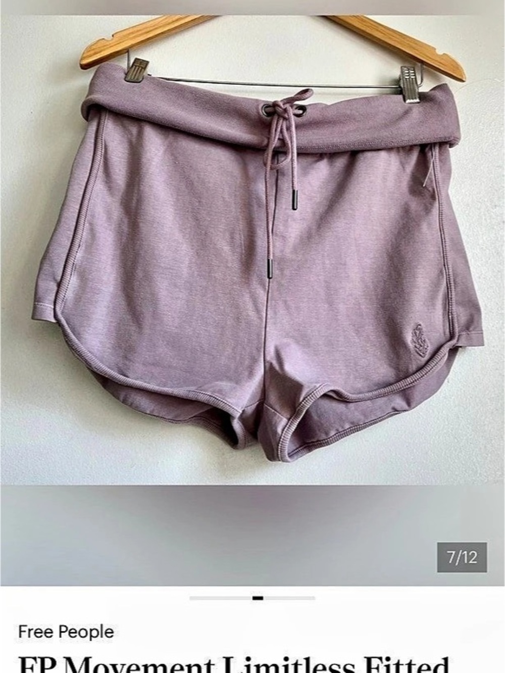 Free People FP Movement Limitless Fitted Shorts in Purple